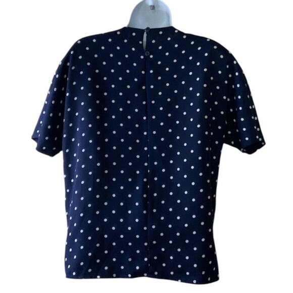 Steven Barry Skirt Top Set Womens 10 Pleated Skirt Short Sleeve Blouse Polka Dot - Picture 3 of 10